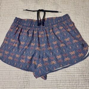 Salt Life swim shorts, sz med, blue w/yellow palm tree design, like new.